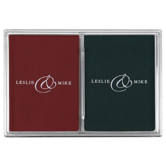 Elegant Ampersand Double Deck Playing Cards